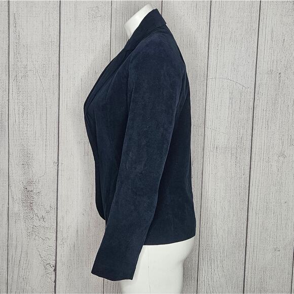 VTG 70s Adolph Schuman for Lilli Ann Blue Ultra Suede Blazer Jacket - Picture 2 of 5